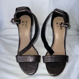 Laela Glitter Embellished Open Toed Heel Size 6.5